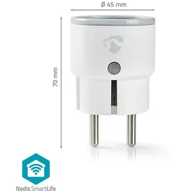 Nedis Schuko-Steckdose 10 A Weiß 1 St.