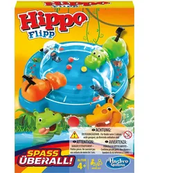 Hasbro Hippo Flipp Kompakt – Klassisches Reisespiel für Kinder ab 4 Jahren