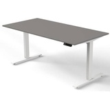 Kerkmann Move 3 elektrisch höhenverstellbarer Schreibtisch grafit rechteckig, T-Fuß-Gestell weiß 160,0 x 80,0 cm