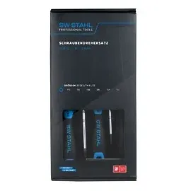 SWSTAHL T-Profil Schraubendreher Satz I T10-T15-T20-T25-T27-T30 mm I TX Schraubenzieher Set I Extra lang I Werkzeug Set 6-teilig