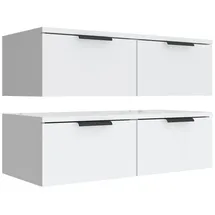 vidaXL Wandschränke 2 Stk. 68 x 30 x 20 cm Weiß