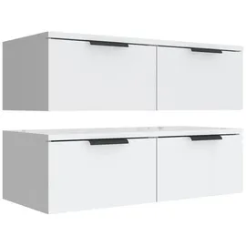 vidaXL Wandschränke 2 Stk. 68 x 30 x 20 cm Weiß