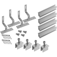Avoltik Solar Halterung Ziegeldach Montageset wetterfest I Set aus Dachhaken aus Edelstahl Montageschiene Klemmen ALU Solarpanel Halterung Set für 1 Modul I Befestigung Solarmodul von 30-40mm dicke
