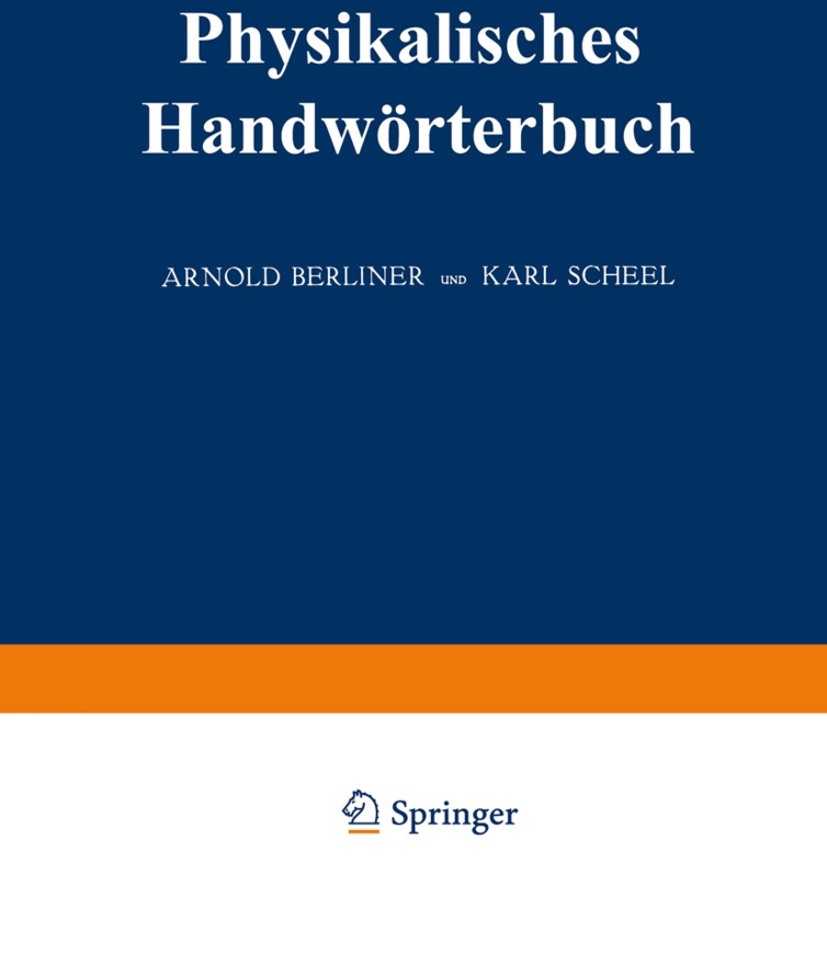 Physikalisches Handwörterbuch - Walther Nernst  Kartoniert (TB)