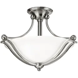 Bolla 2-flammige Halbdeckenleuchte - gebürstetes Nickel - HK-BOLLA-SF
