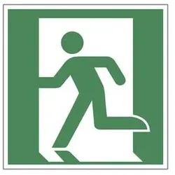 LimarLite Rettungszeichen »Notausgang links (nur in Verbindung mit Richtungspfeil) [E001]«, 15x15 cm