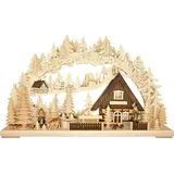 RATAGS 3D-Schwibbogen groß, Altes Zollhaus drehende Pyramide Motiv Baum\