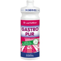 Dr. Schnell Fettlöser GASTRO PUR, Geruchsneutral, Hochwirksamer Öl- und Fettlöser für alle Lebensmittel verarbeitenden Betrieben, 1 Liter - Flasche