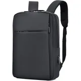 Bortivier Diebstahlsicherer Laptop-Rucksack Reisetasche mit GroßEr KapazitäT Wasserdichter Rucksack für SchüLer Student School Bag-Schwarz