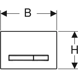 Geberit Sigma50 Betätigungsplatte verchromt/weiß
