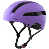 Alpina SOHO - Extrem Robuster, Leichter & Individuell Anpassbarer Urban Fahrradhelm Für Erwachsene, purple matt, 51-56 cm