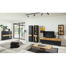 Höffner Wohnkombination , grau , Maße (cm): B: 240 H: 201 T: 50.0