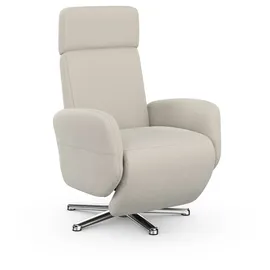 sit&more TV-Sessel Grenoble Kunstleder 71 x 110 x 82 cm Beige elektrisch