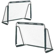 Relaxdays Graue Fußballtore im 2er Set Weiß,Grau