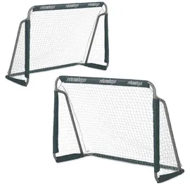 Relaxdays Graue Fußballtore im 2er Set Weiß,Grau