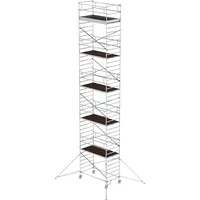 Günzburger MUNK Rollgerüst 1,35 x 2,45 m mit Ausleger und Doppel-Plattform, Plattformhöhe 11,35 m