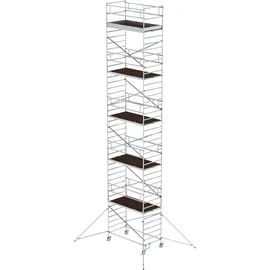 Günzburger MUNK Rollgerüst 1,35 x 2,45 m mit Ausleger und Doppel-Plattform, Plattformhöhe 11,35 m