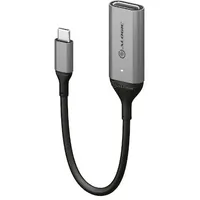 Alogic Ultra USB-C (männlich) auf DP (weiblich) Adapter grau