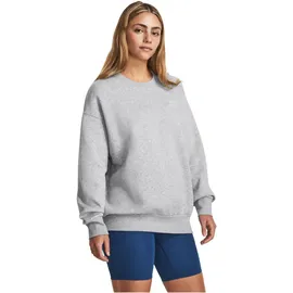 Under Armour Essential OverSized Fleece Shirt Damen 012 mod gray light heather/white S