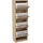 home collective Schuhschrank 50 x 152 x 28 cm mit 4 Schubladen / beige