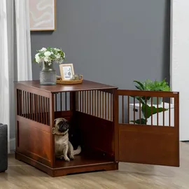 PawHut Hundekäfig Braun 80,5 x 59,5 x 67,5 cm