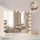 deluke Schminkspiegel DORA mit Licht und Bluetooth 80x14x62cm, Metall, Weiß Hollywood Speigel Kosmetikspiegel Make-Up-Spiegel