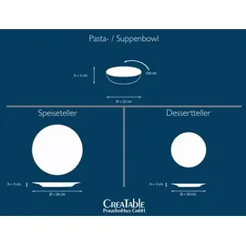 CreaTable Nordic Fjord Tafelservice 18-tlg. grau
