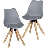 FineBuy Nina Kunstleder grau 2er Set