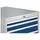 Bedrunka & Hirth Schubladenschrank H819xB705xT736mm lichtgrau/signalblau 5 Schubl.Vollauszug