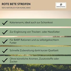 Paws & Patch Paws&Patch Rote Bete Streifen für Hunde 800 g