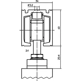 GEZE Einzugsdämpfung Perlan 140 SoftStop 80kg EV 1 Erweiterungs-Set 575-900mm