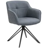 SAM Outillage Esszimmerstuhl Drehstuhl mit Armlehnen ocean schwarz Watson