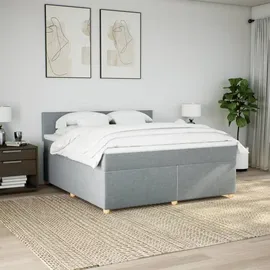 vidaXL Boxspringbett 180 x 200 cm Hellgrau