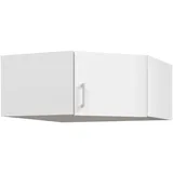 Forte Schrankaufsatz FORTE, weiß, B:89,5cm H:38,1cm T:89,4cm, Spanplatte, Möbelaufsätze, Schrankaufsatz, Eckschrankaufsatz, Stauraum, optimale Raumnutzung