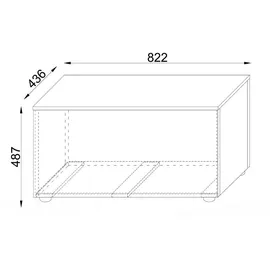 VCM Truhenbank Bendola Weiß 82 x 49 x 44 cm