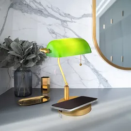 GLOBO Bankerlampe Grün