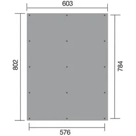 Weka Doppelcarport 618 5,76 x 7,84 m kdi inkl. Trapezblechplatten