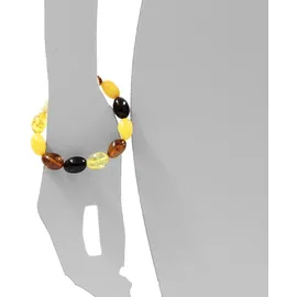 Ostsee-Schmuck Armband Olive braun 19 cm