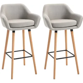 Homcom Barhocker 55 x 48 x 100 cm Beige
