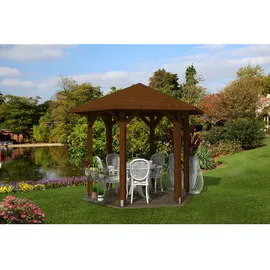 SKANHOLZ Skan Holz Pavillon Nancy 1 Leimholz, lasiert in Nussbaum