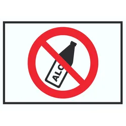 Alkohol verbot Symbol Schild A5 (148x210mm)