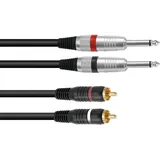 Omnitronic Adapterkabel 2xKlinke/2xCinch 6 m Schwarz