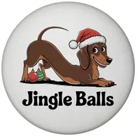 Speecheese Dackel mit Weihnachtsmütze - Jingle Balls Magnet mit