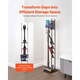 Vevor Staubsaugerständer für Dyson V6 V7 V8 V10 V11 V15 DC30 DC31 DC34 DC35 DC58 DC59 DC62 D74 Schwarz