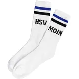 HSV Hamburger SV Sportsocken Socken Strümpfe 2er-Set ** Moin ** (DE/NL/SE/PL, Numerisch, 35, 38, Regular, Regular, Weiss) - 35-38