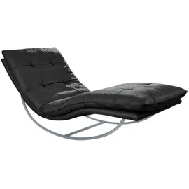 W.Schillig Relaxliege »daily dreams« in Waffelkissen-Optik, Schaukelgestell silber matt, in 2 Breiten grau