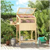 Outsunny Hochbeet mit Frühbeetaufsatz 104 x 50 x 120 cm Naturholz