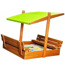 QLS Sandkasten mit Dach grün