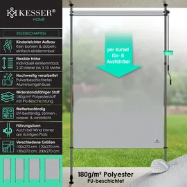 Kesser Windschutz 200 x 310 cm grau wasserfest