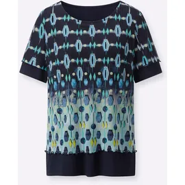 CREATION L Mesh-Shirt Blau 36